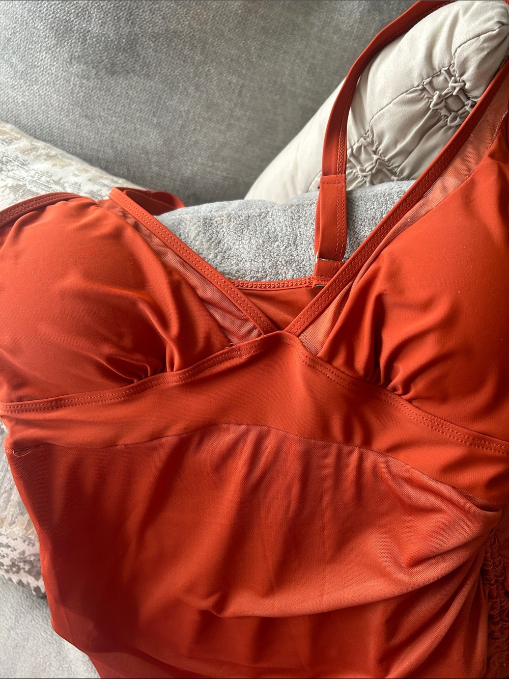 Rust Orange One-Piece Swimsuit - Picture 6 of 6